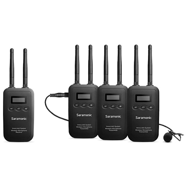 Saramonic Trådløst Videokamera Mikrofonsystem Rx+tx+tx+tx Sort