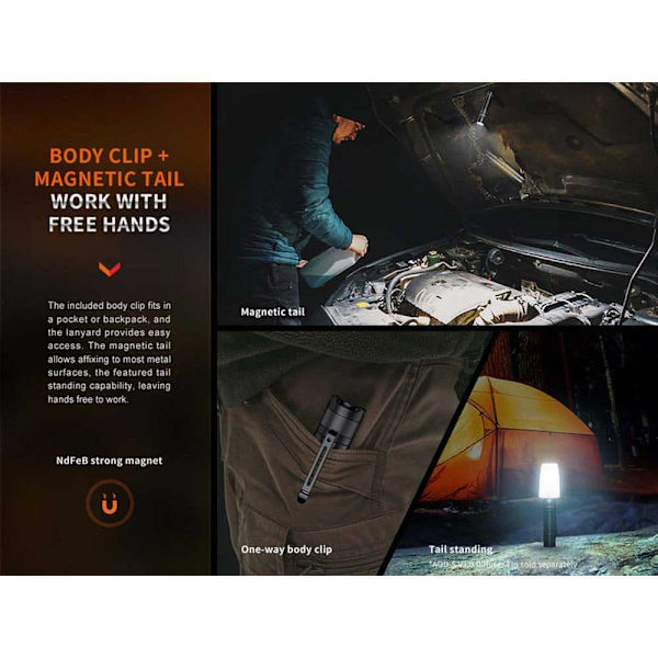 Fenix Lommelygte E35r Sort 3100 Lumens