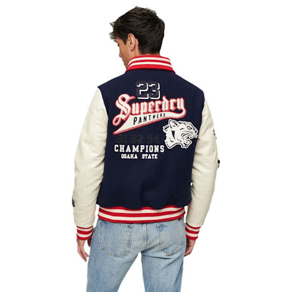 Superdry Bomberjacka College Varsity Patched Beige L Man