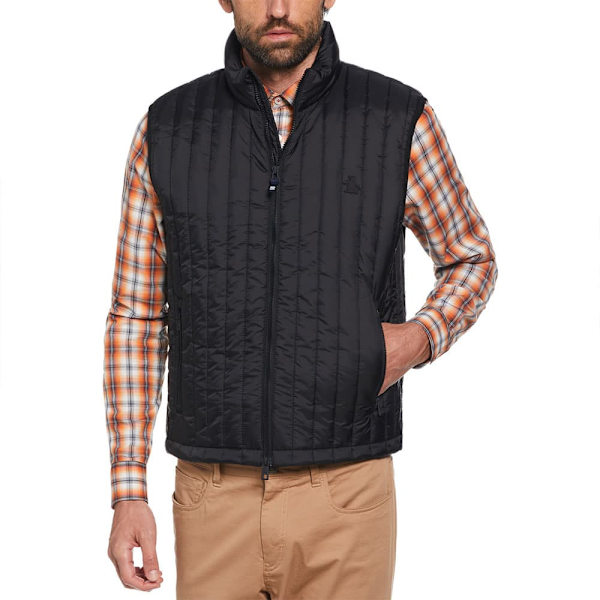 Original Penguin Rec Fill Vertical Quilted Vest Sort S Mand