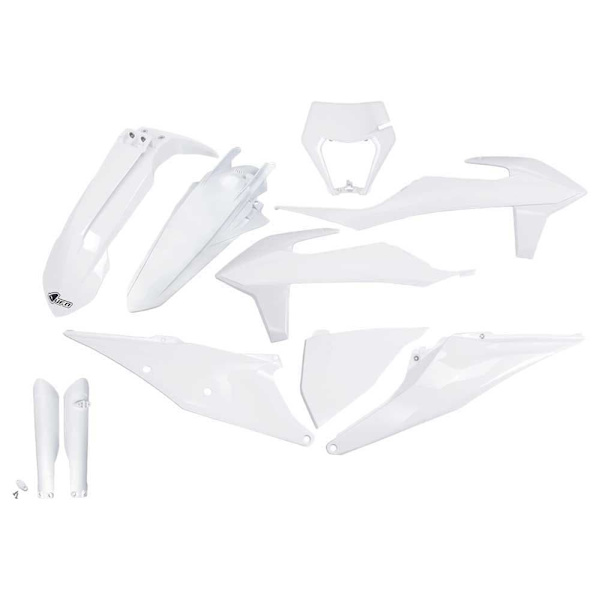 Ufo Plastsæt Ktm Exc/exc-f 2020-2021 With Headlight Ktkit527f-999w Fork Protectors &
