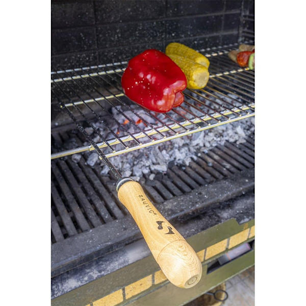 Sauvic Utdragbar Berbecue-grill I Rostfritt Stål 70x40 Cm