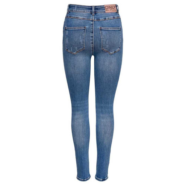 Only Jeans Mila Life High Waist Skinny Destroy Bj139945 Blå 25 / 32 Kvinna