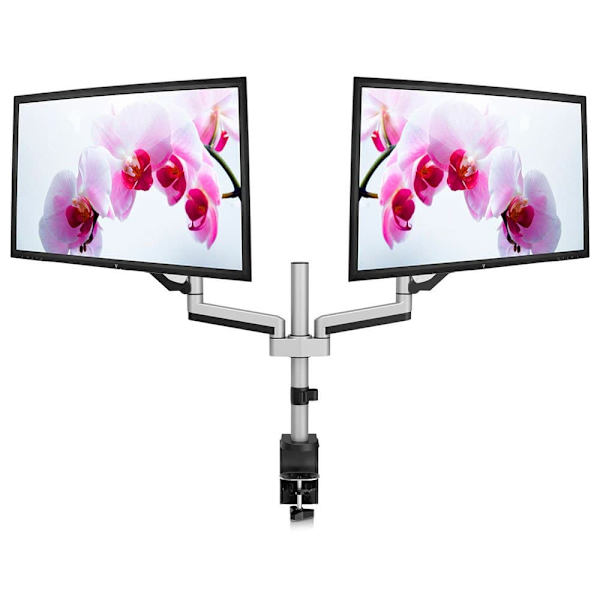 V7 Dual Touch Adjust Monitor Mount Musta