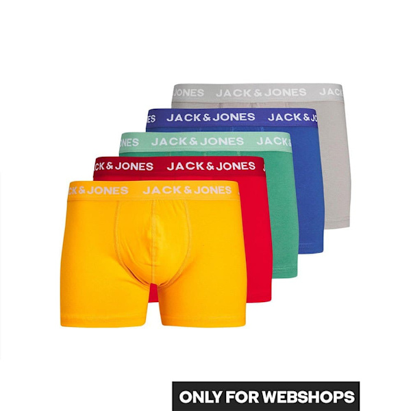 Jack & Jones Larry Solid Plus Size Boxare 5 Enheter Flerfärgad 6XL Man
