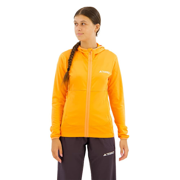 Adidas Xpr Lt J Fleecejakke Med Fuld Lynlås Orange S Kvinde