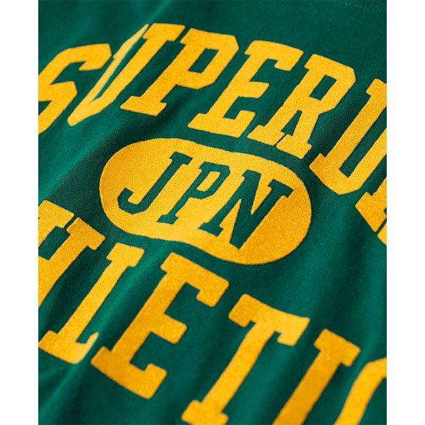 Superdry Varsity Flocked Fitted T-shirt Med Korta ärmar Grönt XL Kvinna