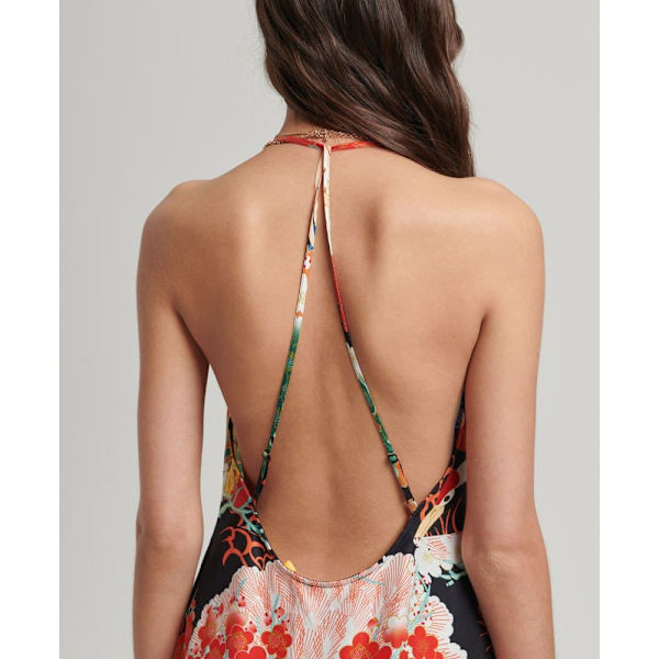 Superdry Klänning Vintage Midi Halter Slip Flerfärgad XL Kvinna