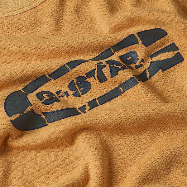 G-star Destroyed G Logo Washed Collegepaita Oranssi M Mies
