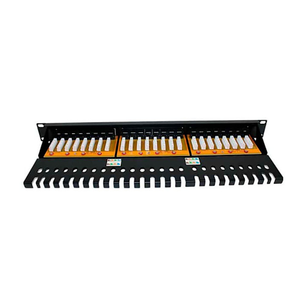 2lan Patch Panel 19´´ Cat 6a 24 Utp Søvfarvet