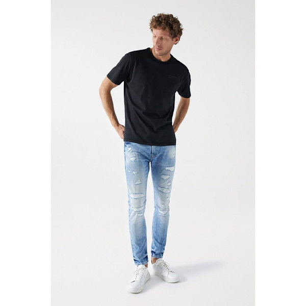 Salsa Jeans Pw Destroyed Slim Fit Jeans Blå 33 Man