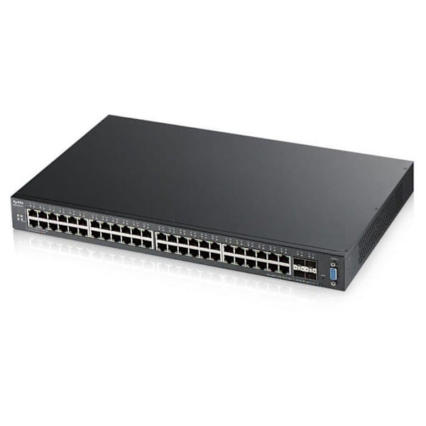Zyxel Lykkedes Gbe L2 48 Havn 4x10g Sort Sort
