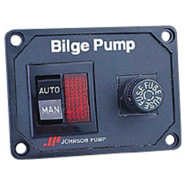Johnson Pump Lænsepumpepanelkontakt 34-1225 24v Sort,Søvfarvet 73 x 60 x 40 mm