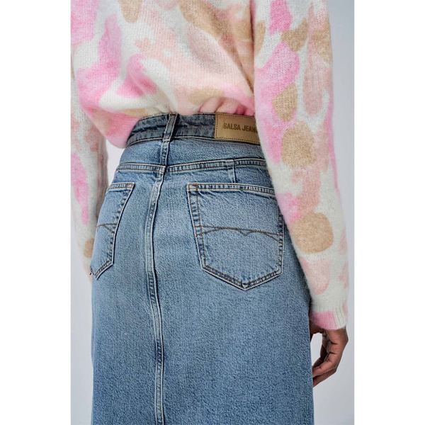 Salsa Jeans 21008776 Kort Nederdel Blå 32 Kvinde