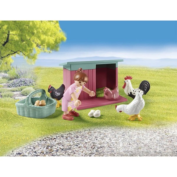Playmobil Lilla Kycklingfarmen I Det Lilla Huset Trädgårdskonstruktionsspel