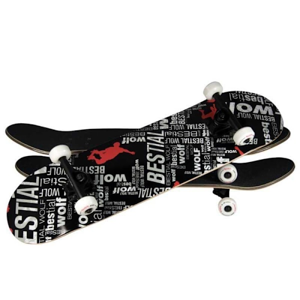 Bestial Wolf Board Endast Bokstäver I Kanadensisk Lönnträ Skate 8 Flerfärgad