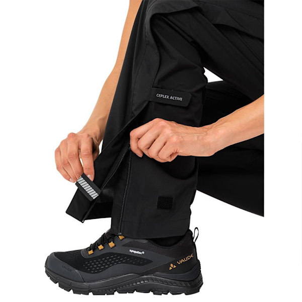 Vaude Bike Yaras Rain Zip Bukser Sort 36 Kvinde