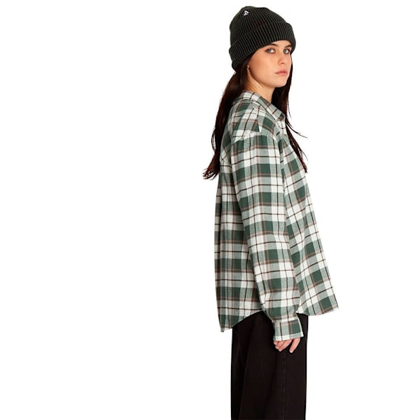 Volcom Plaid To Meet U Pitkähihainen Kauluspaita Vihreä S Nainen