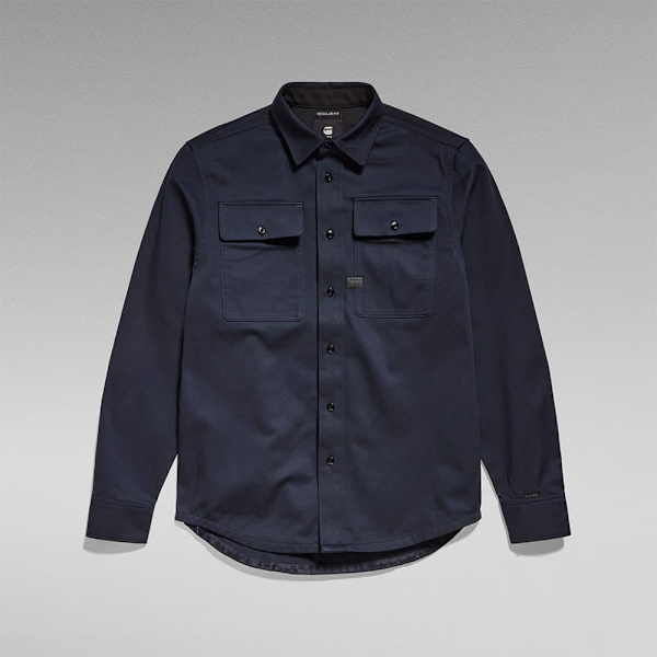 G-star Lang ærmet Skjorte Cpo Regular Fit Blå XL Mand