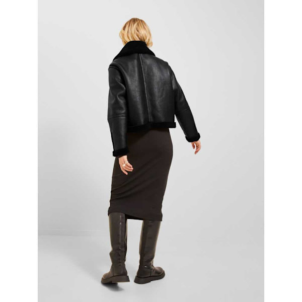 Jack & Jones Læderjakke Lee Aviator Faux Shearling Jjxx Sort XL Kvinde
