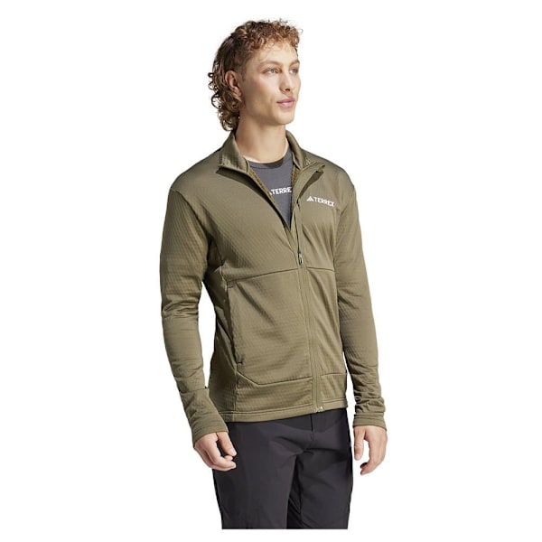 Adidas Mt Lt Fleecejacka Med Dragkedja Grönt S Man