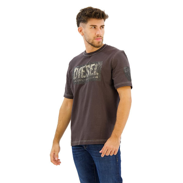Diesel T Adjust Q1 T-shirt Med Korta ärmar Grå M Man