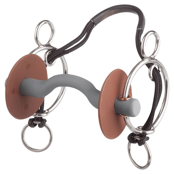 Beris Hårda Hackamore Kombi Tongue Port Snaffle Silver 140 mm