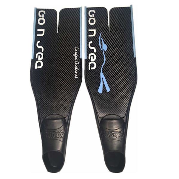 Go N Sea Finner Bløde Long Distance Carbon Sort EU 36-37