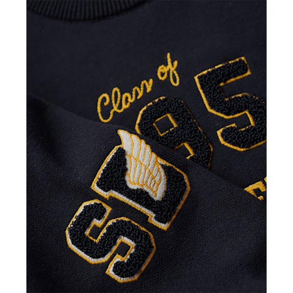 Superdry Varsity Crop Crew Sweatshirt Blå XS Kvinde