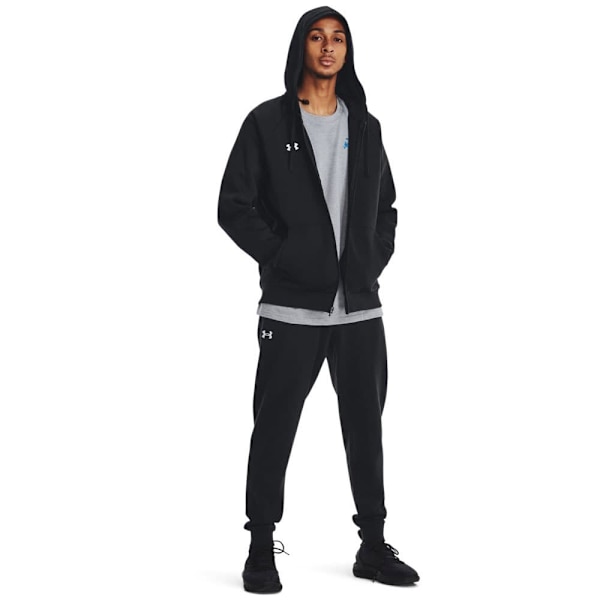 Under Armour Sweatshirt Med Full Dragkedja Rival Fleece Svart M / Regular Man
