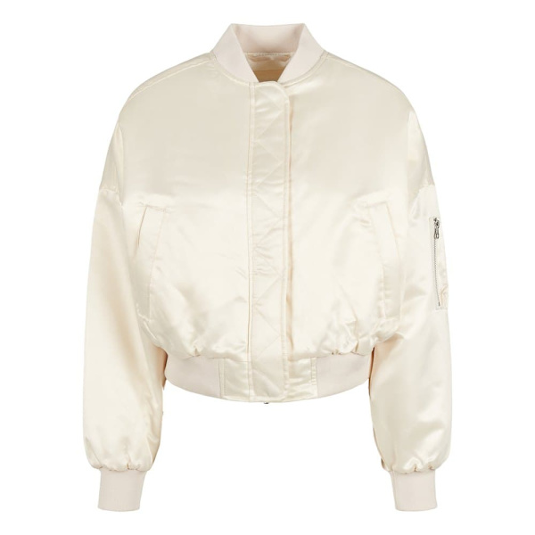 Urban Classics Oversized Satin Big Jakke Hvid 4XL Kvinde