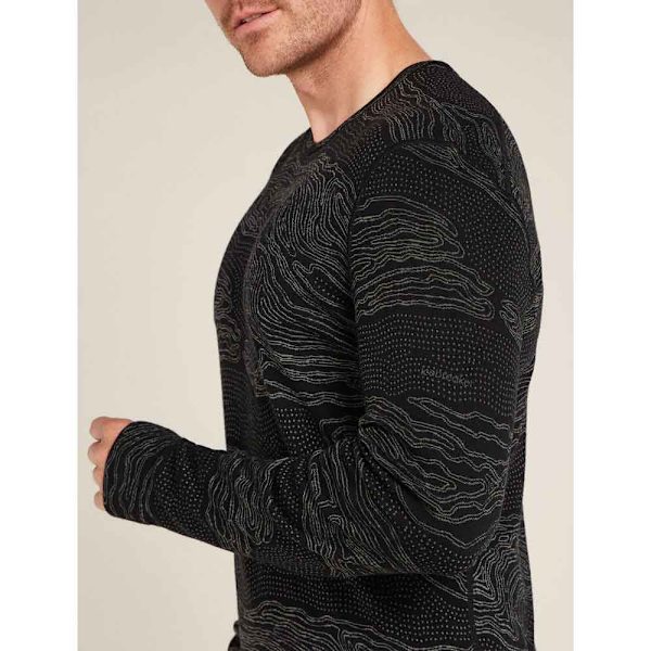 Icebreaker Merino 260 Vertex Snow Guide Langærmet Baselayer Grå L Mand
