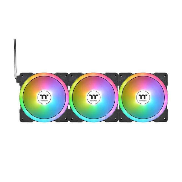 Thermaltake Premium Udgave Swafan Ex12 Argb Tt 120 Mm Ventilator 3 Enheder Transparent