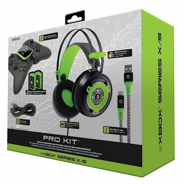 Bionik Xbox Tilbehørspakke Pro Essentials 5 In 1 Sort