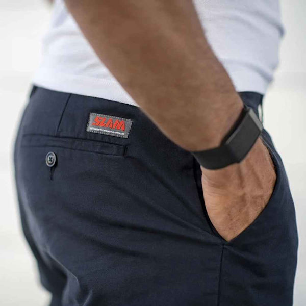 Slam Chino Bukser Deck Cott Blå S Mand