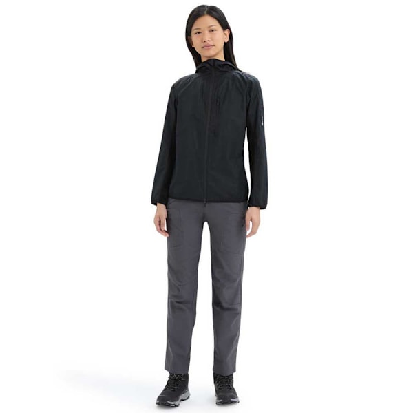 Icebreaker Jakke Shell+™ Cotton Windbreaker Sort S Kvinde