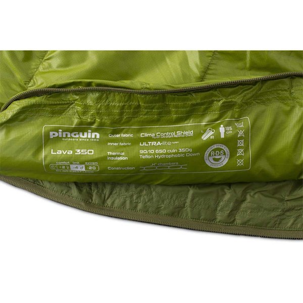 Pinguin Sovsäck Lava 350 Grönt Regular / Left Zipper