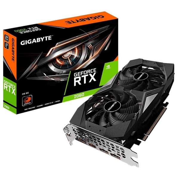 Gigabyte Näytönohjain Gv-n2060d6-6gd 2.0 Rtx 2060 6gb Musta