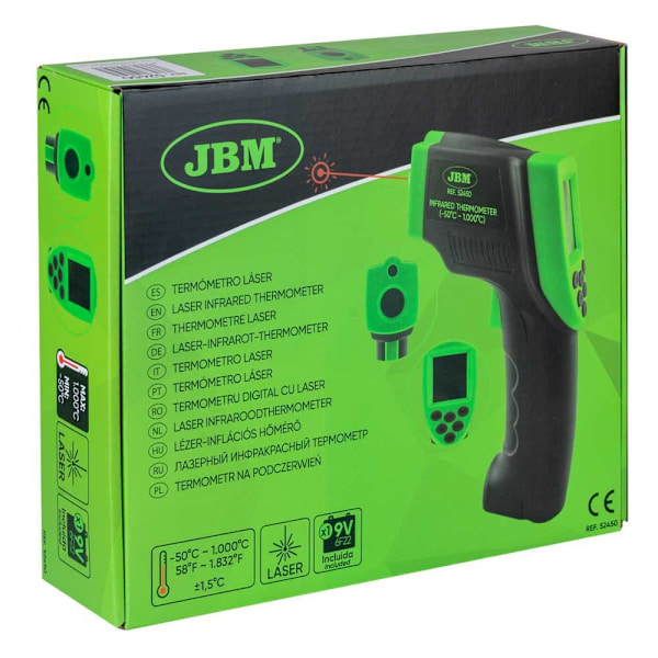 Jbm Lasertermometer -50°c Till 1000°c