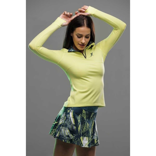 Drop Shot Halv Lynlå Sweatshirt Famara Gul S Kvinde