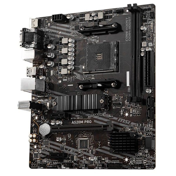 Msi Bundkort Am4 A520m Pro Sort