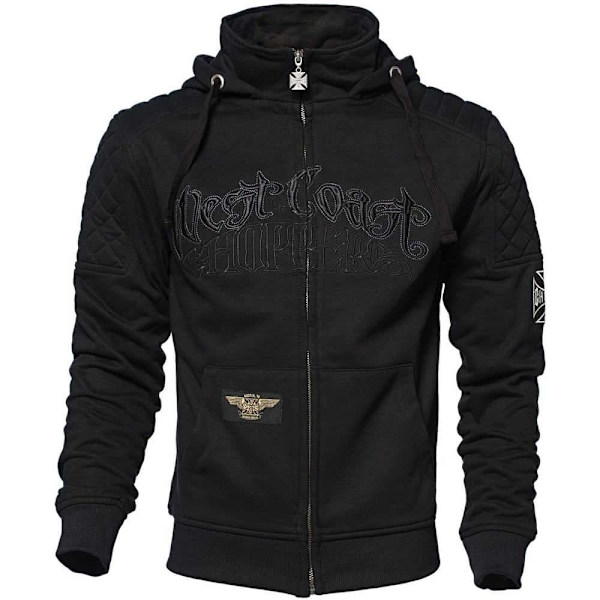 West Coast Choppers Hættetrøje Kevlar Por Vida Sort 4XL Mand