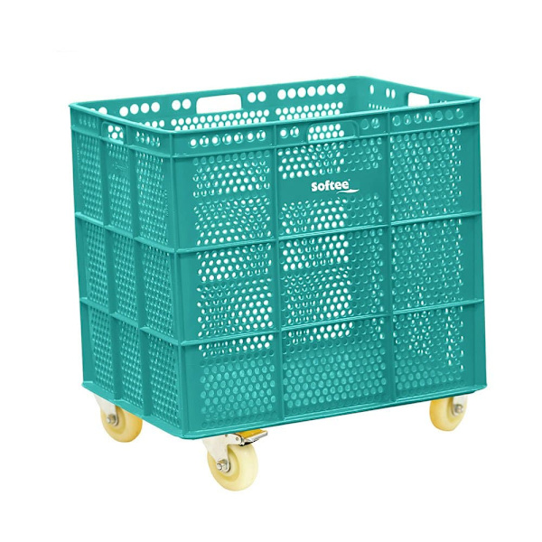 Softee Korg Med Hjul Pu Grönt 47.5x53.5x62 cm