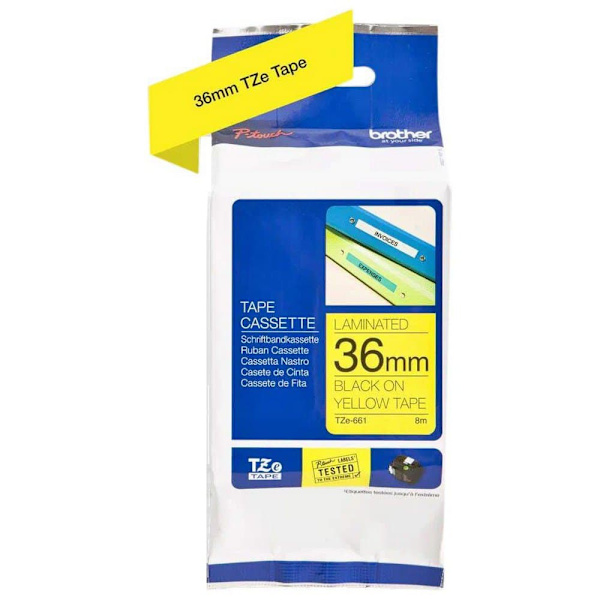 Brother P-touch Tze661 Gul,Sort