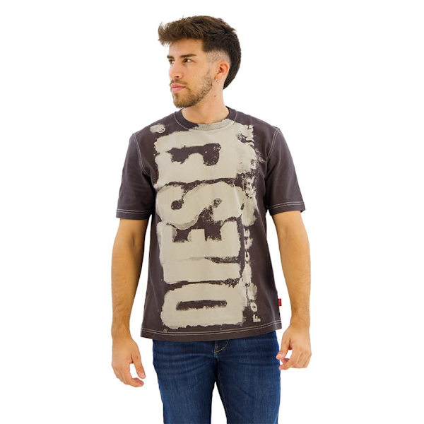 Diesel T Adjust Q4 T-shirt Med Korte ærmer Brun S Mand