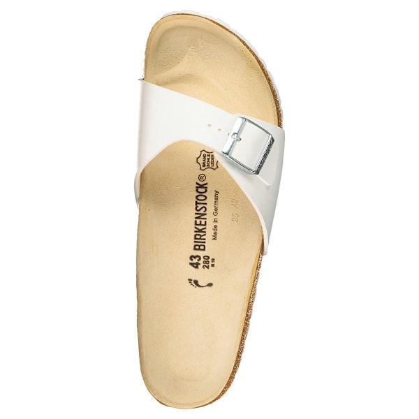 Birkenstock Madrid Birko-flor Smalle Sandaler Hvid EU 45 Kvinde