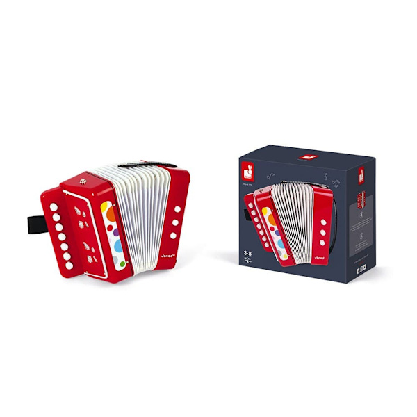 Janod Confetti Accordion Punainen 3-8 Years