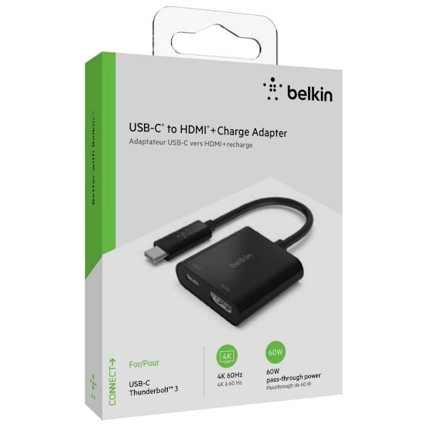 Belkin Usb-c To Hdmi + Charge Adapter Sort