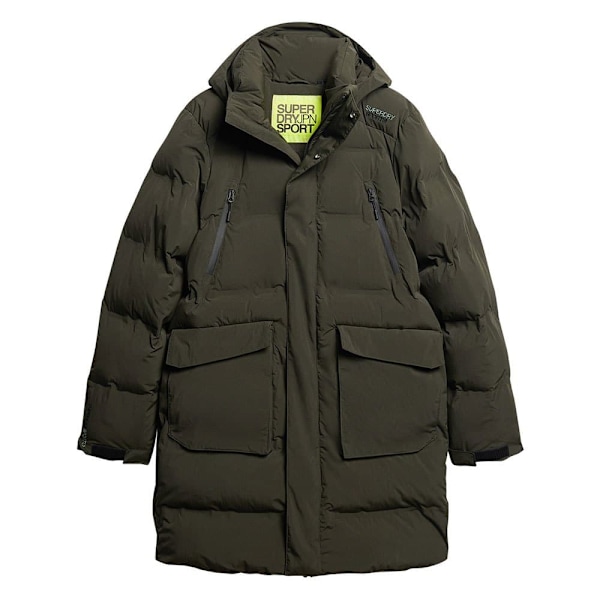 Superdry Vadderad Jacka Longline Grönt L Man