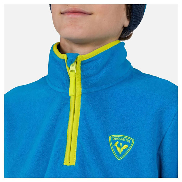 Rossignol Strawpile Fleece Med Halv Dragkedja Blå 14 Years